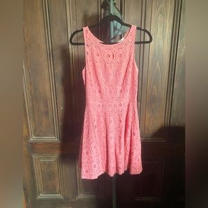 Beautiful, coral, lace BB Dakota mini dress.